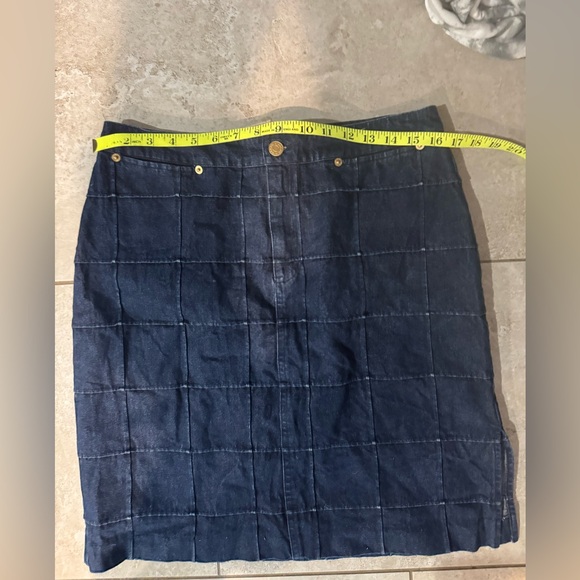 Ralph Lauren Dresses & Skirts - Ralph Lauren Dark Denim Quilted Skirt sz 10